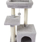 FISH&NAP Cute Cat Tree Kitten Cat Tower for Indoor Cat Condo Sisal Scratching Posts with Jump Platform Cat Furniture Activity Center Play House Grey