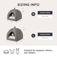Bedsure Cat Beds for Indoor - 2 in 1 Cat Cave House Tent for Kittens and Small Pets with Removable Washable Cushioned Pillow, Foldable Kitten Hideaway with Non-Slip Bottom, Grey, 16 inches