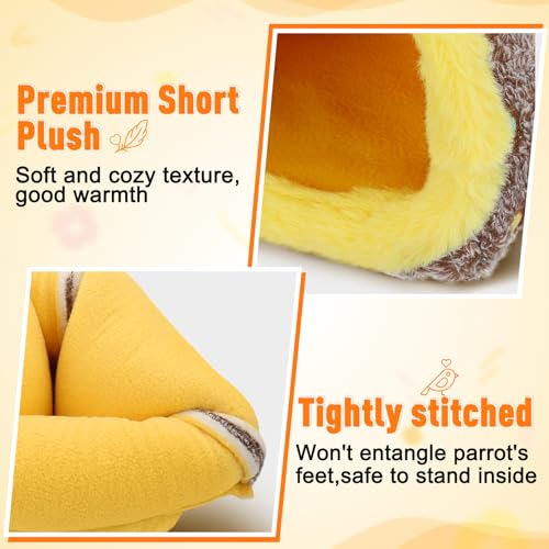 MEWTOGO Medium Winter Warm Bird Nest for Cage - Comfortable Birds Bed with Support Plate, Hanging Shed Hideaway Hammock Hut Gift for Macaws African Grey  Parrots