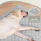 Orthopedic XL Dog Beds Large Sized Dog Waterproof Bed with Removable Washable Cover and Non-Slip Bottom, Quilting Pet Mattress for Crate, 41x27 Inch, Light Gray