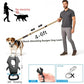 Heavy Duty Tactical Dog Leash, 4-6FT Shock Absorbing Tactical Leash with 2 Padded Handles, Metal Carabiner Clip,Car Seatbelt, Reflective Heavy Duty