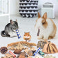 Bissap Rabbit Chew Toy, Natural Bunny Treats Snacks with Timothy Hay Water Grass Mat Coconut Husk Box for Guinea Pigs Chinchillas Hamsters Gerbils and Other Small Pets Teeth Grinding