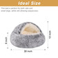 Hooded Dog Bed for Small Dogs, Nest Dog Beds, Washable Cute Cat Cave Bed, Cozy Nook Pet Bed for Dogs or Cats, Anti-Slip Puppy Bed Fits up to 22 lbs Pets(Grey, 20" x 20")