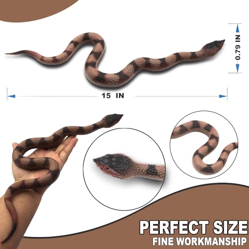 Upitry Rubber Snakes Fake Snake Rattlesnake - Realistic Keep Birds Away - Prank Life Size Toy That Look Real - Garden Plastic Scare Birds - Christmas Toys