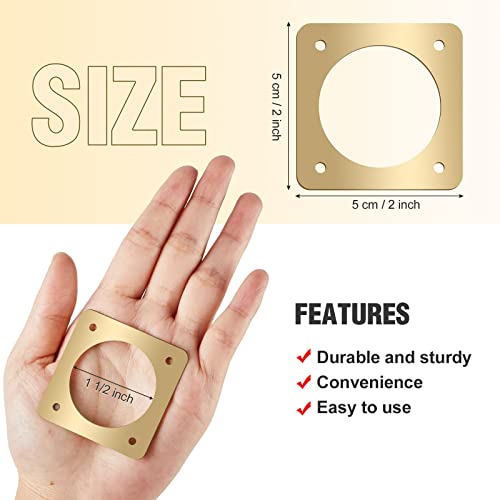 Hotop 18 Pcs 1 1/2'' Opening Metal Bird House Guard Portal Bird House Hole Protector with Copper Open Protector Guards for Eastern Bluebird Rooms Sparrow Houses(Opening)