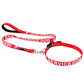 Plutus Pet Service Dog Leash with Soft Neoprene Padded Handle,Printed in Large Letters on Both Sides,4ft Long，Red，3/4" Wide for Medium Dogs