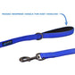 Max and Neo™ Double Handle Traffic Dog Leash Reflective - We Donate a Leash to a Dog Rescue for Every Leash Sold (Blue)