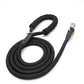 Dog Leash, Braided Rope Traction – Walking Training Lead for Medium/Large Dogs ((1/2") x 6FT, Black)