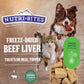 Nutri Bites Freeze Dried Beef Liver Dog & Cat Treats | Healthy Pet Training Treats or Food Topper | All Natural, Single Ingredient, High Protein