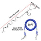 Dog Tie Out Cable and Anti Rust Spiral Stake , 30ft Outside Leash&Chain for Camping and Yard, 16'' Heavy Duty for Medium-Large Dogs Up to 125 lbs