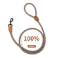Mile High Life Rope Leash with Genuine Leather Connection, 6 FT/5 FT/4 FT, Heavy Duty Leash for Medium & Large Dogs (Brown, 48 Inch)