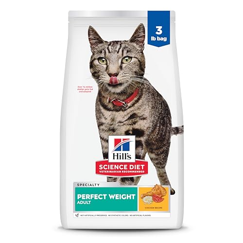 Hill's Science Diet Perfect Weight, Adult 1-6, Weight Management Support, Dry Cat Food, Chicken Recipe, 3 lb Bag