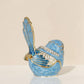 Exquisite Hand - Painted Enamel Blue Bird Trinket Box Hinged Rhinestone - Adorned Mini Jewelry Organizer for Rings & Necklaces, Ideal Classical Home Decor & Collectible Keepsake (Trinket Box-B)