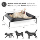 WESTERN HOME Cooling Elevated Dog Bed for Large Dogs, Portable Indoor & Outdoor Raised Dog Bed with Breathable Mesh, Chew Proof Pet Hammock Cots with Removable and Waterproof Bolsters
