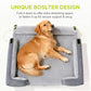Extra Large Dog Bed, Orthopedic XL Washable Memory Foam Bed for Big Dogs Waterproof Pet Couch Sofa Bolster with Removable Cover, Non-Slip Bottom, Tennis Ball Toy, 42x30