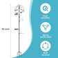 6-Hook Bird Feeding Station Kit, Wild Bird Feeder Stand Pole, Multi-Feeder Kit Stand with 4 Feeders, Bird Bath and Mesh Tray, 94 Inch