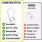 Forever Stick - The Unbreakable Cat Wand Toy, Durable Cat Toy Wand, Extra Long Cat String Toy, Cat Fishing Pole Toy for Bored Indoor Adult Cats, Cat Stick Toy, Cat Feather Wand, Cat Teaser Wand