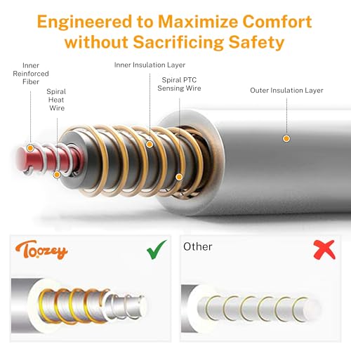 Toozey Small Pet Heating Pad, 6 Adjustable Temperature Dog Cat Heating Pad with Timer, Waterproof Heated Cat Bed with Chew Resistant Cord, Indoor Electric Pet Heated Mat 18x16in