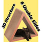 Cat Scratcher Cat Scratching Board - Foldable - Triangle, 6 Usable Sides Scratchers for Indoor Cats, Vertical Cat Scratch Pads(Pack of 3)