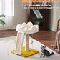Happi N Pets Cat Tree, Cloud Cat Tower with Soft Bed, Cat Scratching Post & Pad with Larger Perch for Window Viewing, Small Cat Tree with Cute Toys, Bonus Catnip