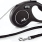 FLEXI New Classic Cord Retractable Dog Leash for Small Dogs up to 26 lbs. – 16 ft., Black | Tangle-Free Pet Walking Leash with One-Handed Brake