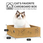 Cat Scratcher, 26 inch L Shape Cat Scratching Pad for Indoor Cats, Durable Sustainable Cardboard Scratcher with Box, Recyclable Vertical Cat Scratch Pad to Protect Furniture, Large
