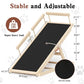 Dog Ramp for High Bed, Couch, Car, Pet Ramps 55.12" Long Adjustable 19.3"-27.17" Wooden Dog Step with Anti-slip Rubber Mat & Safety Side Rails for Small Medium Large Older Pets, up to 250 lbs