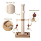 PEEKAB Cat Scratching Post Sisal Scratch Posts for Indoor Kittens and Cats,with Interactive Tracking Toys Suitable for Vertical Scratcher of Small and Medium-Sized Cats 25 Inches Beige