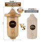 Hummingbird House for Outside Hanging, Small Wooden Hummingbird Gifts Nest 3 Pack with Hemp Ropes, Gardening Gifts Humming Bird Houses Home Decoration