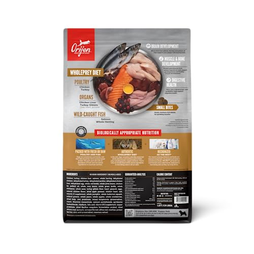 ORIJEN Grain Free High Protein Dry Dog Food Puppy Recipe 4.5lb Bag