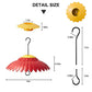 Beserie Squirrel Baffle Hummingbird Feeder Shade Cover Dome Shield Hang from Bird Feeders for Outdoors Squirrel Proof Protect Feed Red Yellow Attract Hummingbirds Moat Proof-14inch(Red)