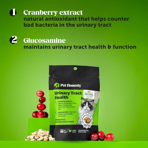 Cat Urinary Tract Health Crunchy & Creamy Chews - Promotes Healthy Digestion & Normal Bladder Function with Cranberry, Antioxidants, & Probiotics