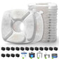 32 Pcs Cat Water Fountain Replacement Filters-16 Pack Cat Fountain Filters with 16 Pack Sponges, Enhanced Compatibility Pet Fountain Filter Fit for 95oz/2.8L 135oz/4L 67oz/2L Pet Drinking Fountain