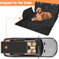 PETICON SUV Cargo Liner for Dogs, Waterproof Pet Cargo Cover Dog Seat Mat for SUVs Sedans Vans with Bumper Flap Protector, Non-Slip, Large Size Universal Fit, Black