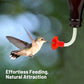 3-Pack Floral Hummingbird Feeder Replacement Parts – DIY Bottom Replacement Feeding Tubes with Red Flower Tip & Tapered Stopper – Fits Most Outdoor Glass Bird Feeders