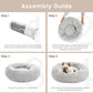 Love's cabin Calming Cat Bed for Indoor Cats, Anti-Anxiety Donut Round Dog Bed, Fluffy Faux Fur Washable Pet Bed for Small Medium Dogs and Cats