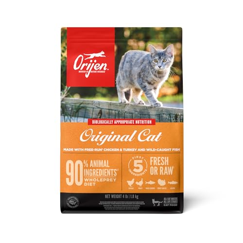 ORIJEN Grain Free High Protein Premium Dry Cat Food Original Recipe 4lb Bag
