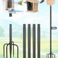 Smart Bird Feeder Pole Stand, 79 Inch Heavy Duty Bird House Pole for Outdoors Adjustable Mounting Pole for Smart Bird Feeder with 1 Inch Dia Bird Feeder Post Weather Station, Black