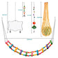 Chicken Toys for Coop 12PCS Set, KAKUNM Chicken Enrichment Toys，Including Xylophone, Swing Set, Mirror Toy, Flexible Ladder, Vegetable String Bag and Hanging Feeder, Coop Accessories for Hens