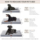 WNPETHOME Orthopedic Waterproof Extra Large Dogs Bed with Removable Washable Cover, Multi-Needle Quilting XL Crate Bed for Large Sized Dog, Light Grey