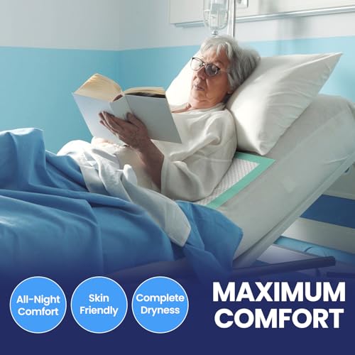 AOZITA 100 Pack Disposable Underpads 30" x 36" Incontinence Chux Pads Ultra Absorbency Protective Bed Pads, Heavy Duty Leakproof Absorbent Bed & Pee Pads for Adult, Senior, Kids and Pet