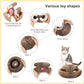 Kitty Curls Cat Toy,Magic Organ Cat Toy,Magic Organ Cat Scratcher Board,Foldable Recyclable Cat Accordion Toy for Indoor Cat Playing,Interactive Scratch Pad with Toy Ball(1 Pack)