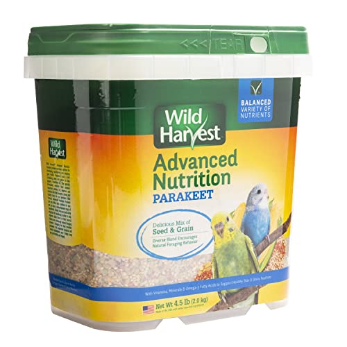 Wild Harvest Advanced Nutrition Diet For Parakeets 4.5 Pounds, Seed And Grain Mix