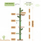 PAWZ Road Cat Tree, Cactus Floor to Ceiling Cat Tower with Adjustable Height(95-108 Inches), 5 Level Cat Climbing Tower with Cozy Hammock, Platforms and Dangling Balls for Indoor Cats