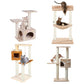 4 PCS M8 Cat Scratching Post Replacement, 15.7 x 3.1 Inch Sisal Pole Cat Tree Replacement Post with Screws, Refill Scratcher Posts for Indoor Kitten Tree Tower Spare Cat Furniture Protector