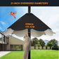 Oversized 21 Inch Metal Squirrel Baffle, Chew-Proof Weatherproof Squirrel Guard for Bird Feeder Pole and 4x4 Post, Outdoor Hanging Squirrel Proof Baffle, Black