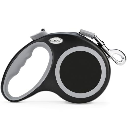 Retractable Dog Leash 26 FT, Heavy Duty Dog Leash for Dogs up to 110lbs, Strong Nylon Tape No Tangle, One-Handed Brake, Pause, Lock, Perfect for