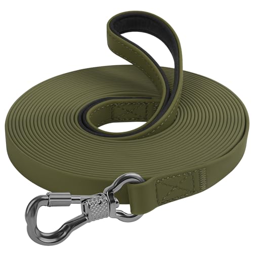 XiaZ Long Leash for Dogs Waterproof, Training Long Line Lead with Padded Handle for Large Medium Small Dogs Outside Walking, Playing, Camping, or