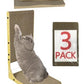 3-Pack WRBTA Cardboard cat Scratcher,L Shape Cat Scratch Pad Wall Mounted, Cat Scratching Cardboard with Ball Toy for Indoor, Cardboard Cat Scratcher with Double-Sided Usability.cat Scratching Post