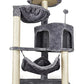 YUNIQUE Cat Tree with Cat Condo and Big Hammock, Grey